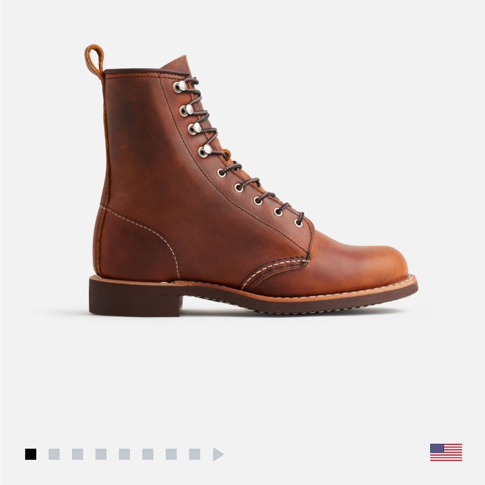 Red Wing Shoes Brown Leather Lace-Up Work Boots